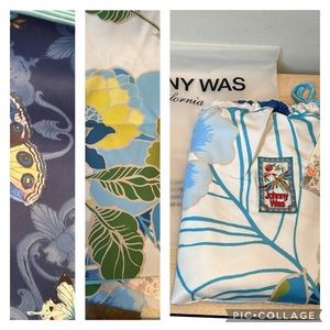 JOHNNY WAS Jenn Reversible 40 x 70 Beach Towel w/ Logo Drawstring Bag